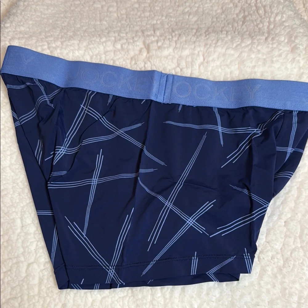 Jockey Blue Performance Boxer Brief Trunks with Geometric Design - Picture 5 of 8
